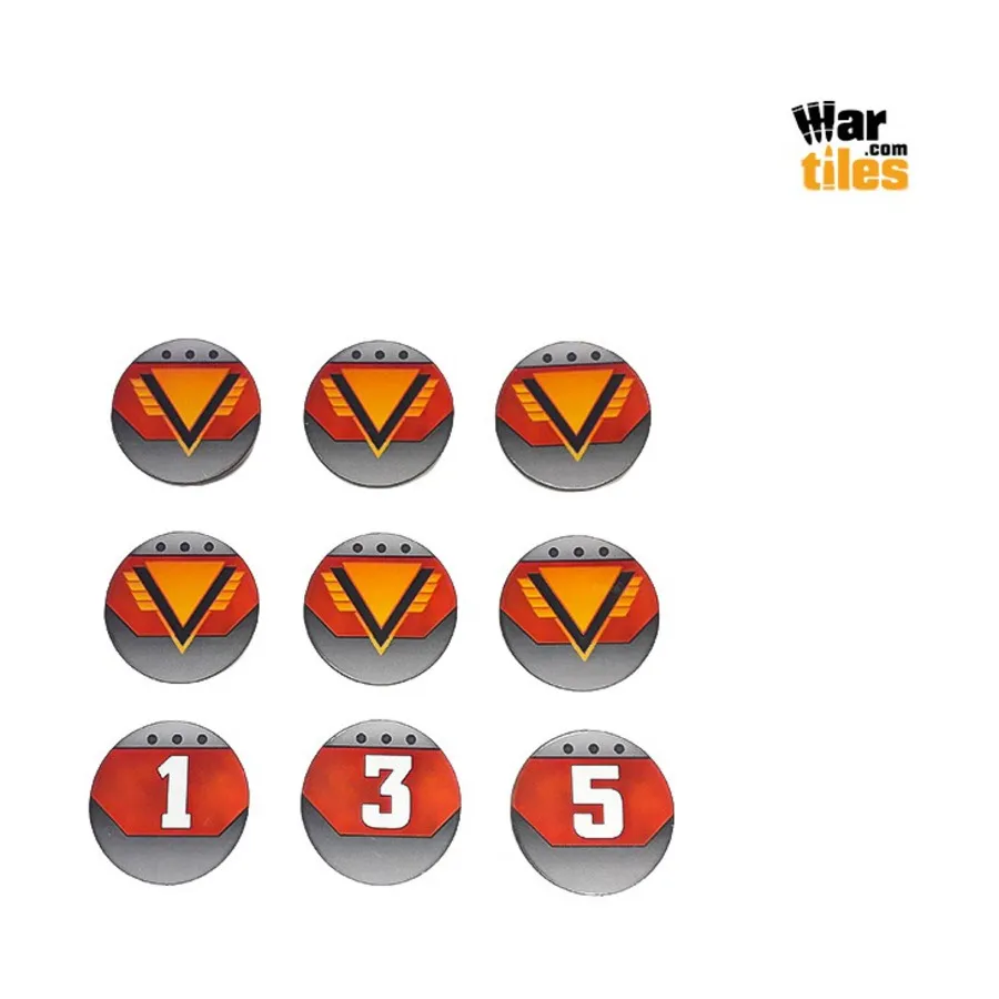 

Набор жетонов командира Kill Teams — красный, War Tiles - Markers, Rulers, & Tokens