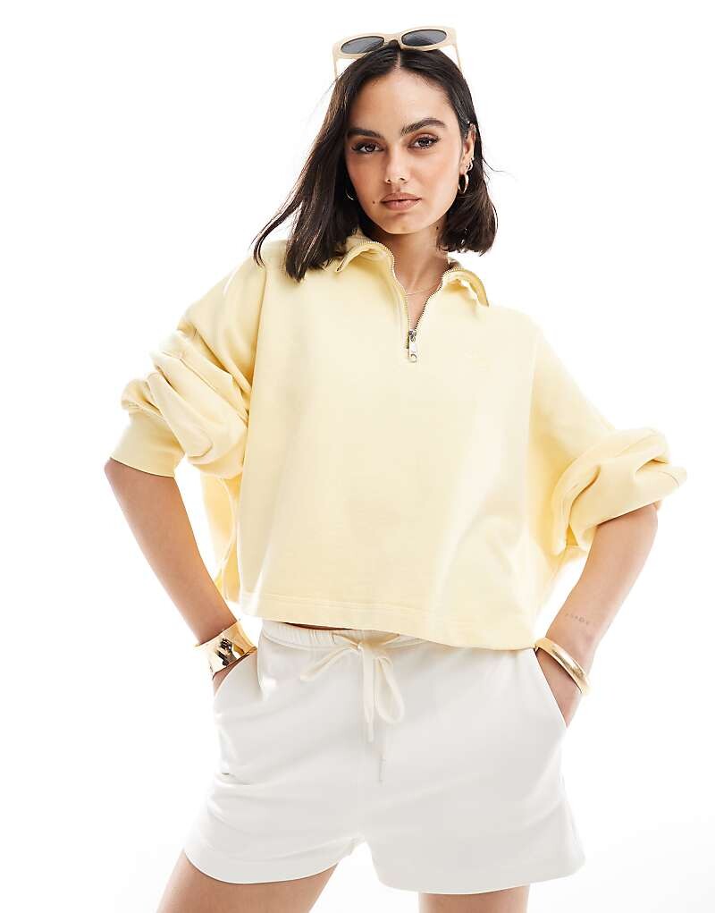 

adidas Originals – Essentials – бледно-желтая толстовка на молнии