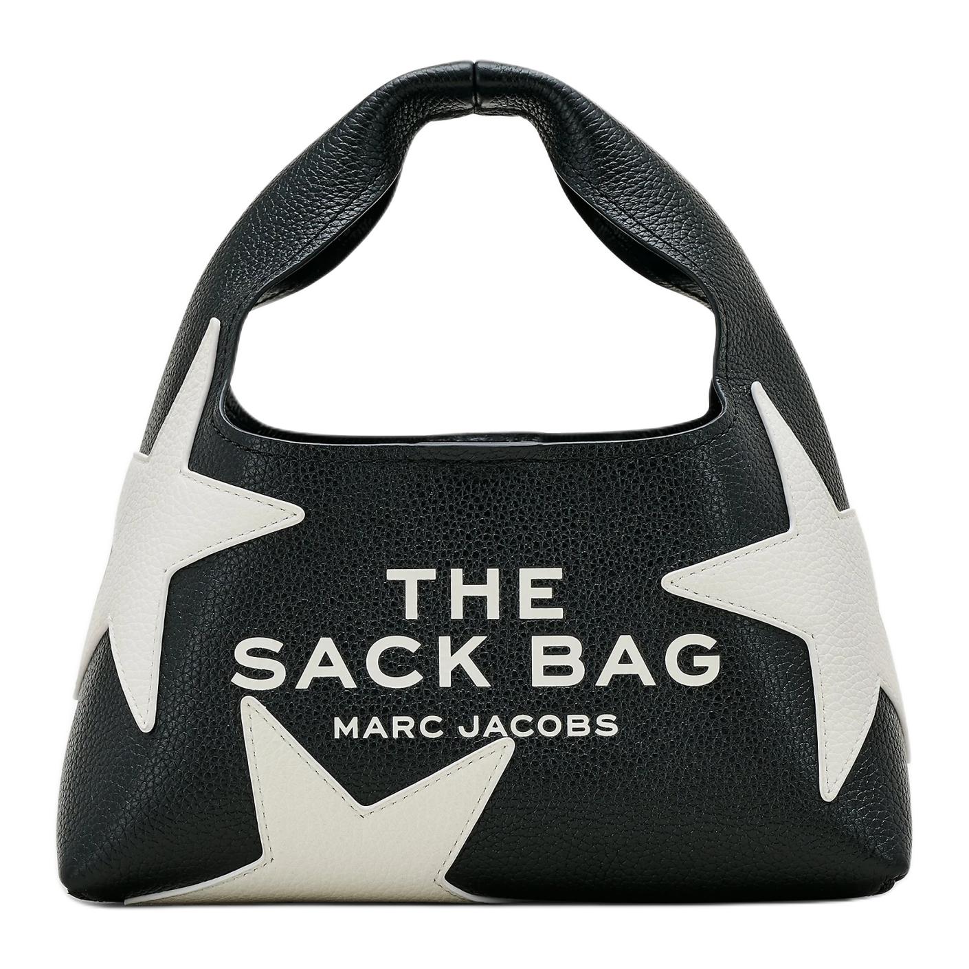

Сумка мини из натуральной кожи черно-белая MARC JACOBS