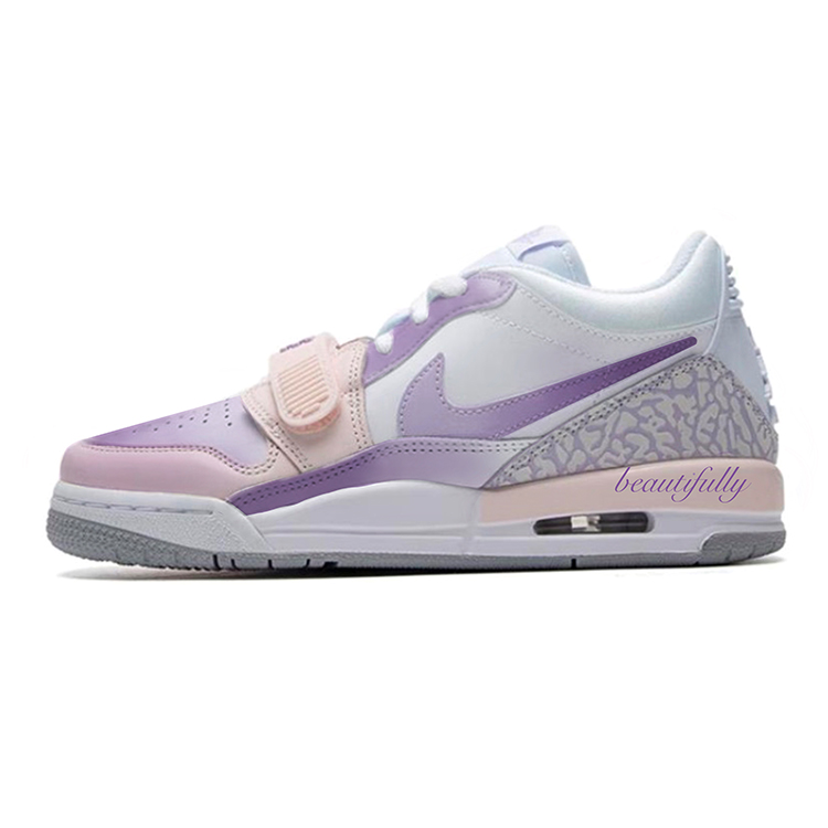 

Jordan Износостойкие низкие детские баскетбольные кроссовки Legacy 312 White Purple для подростков