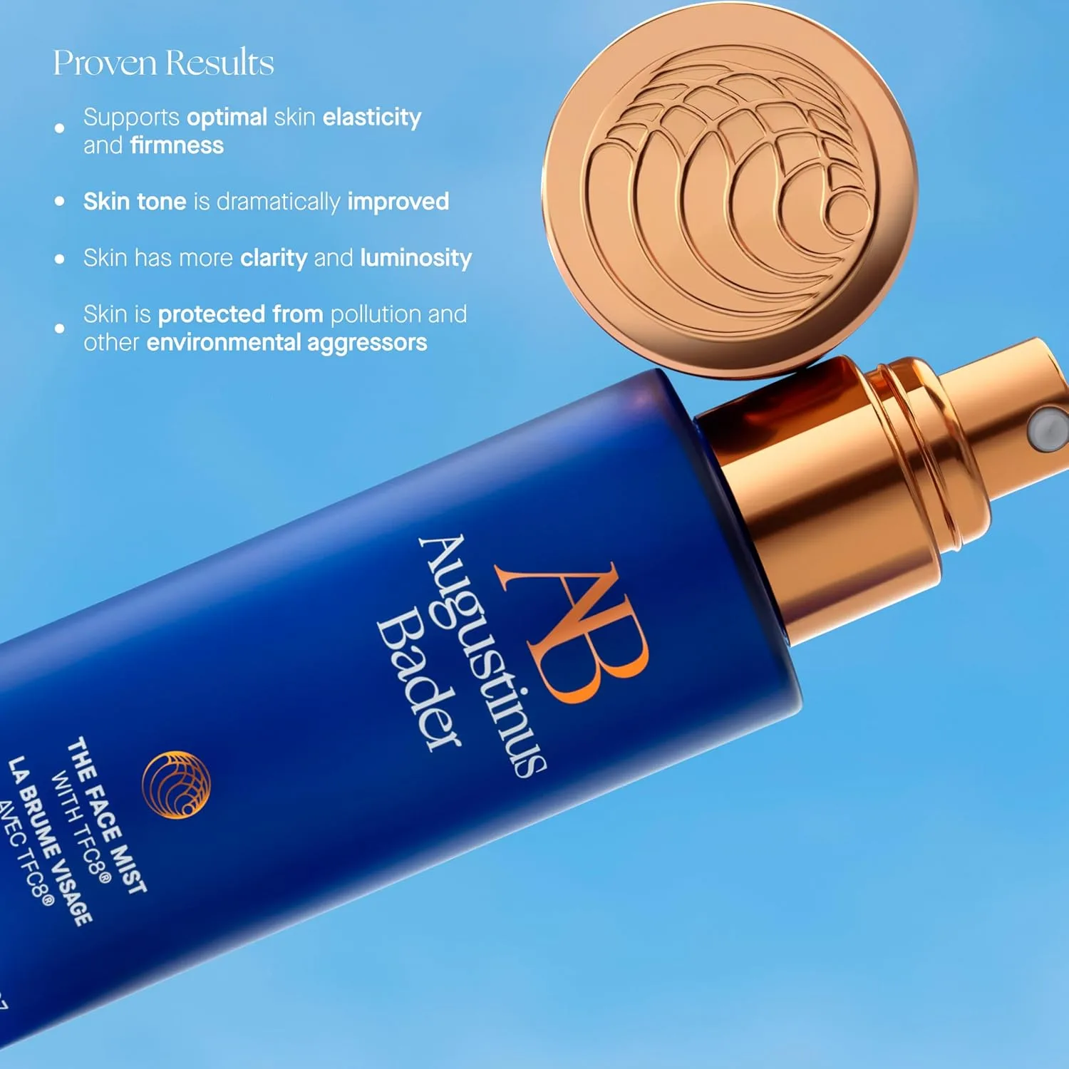Augustinus Bader The Face Mist - увлажняющий и освежающий спрей для лица, успокаивает, восстанавливает и усиливает сияние, антиоксидантная легкая формула, 100 мл — фото 4
