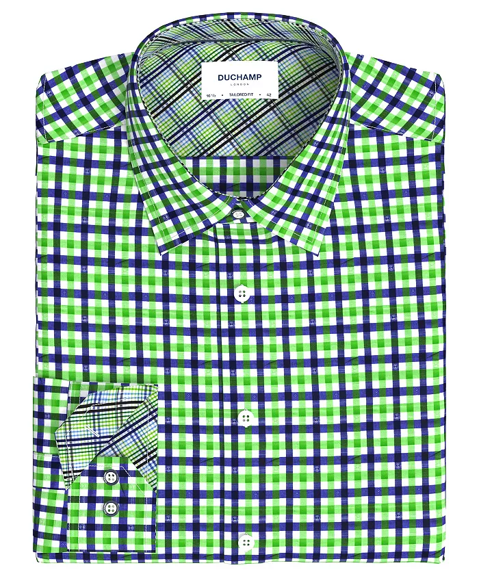 

Клетчатая рубашка Dress Shirt Duchamp London, зеленый