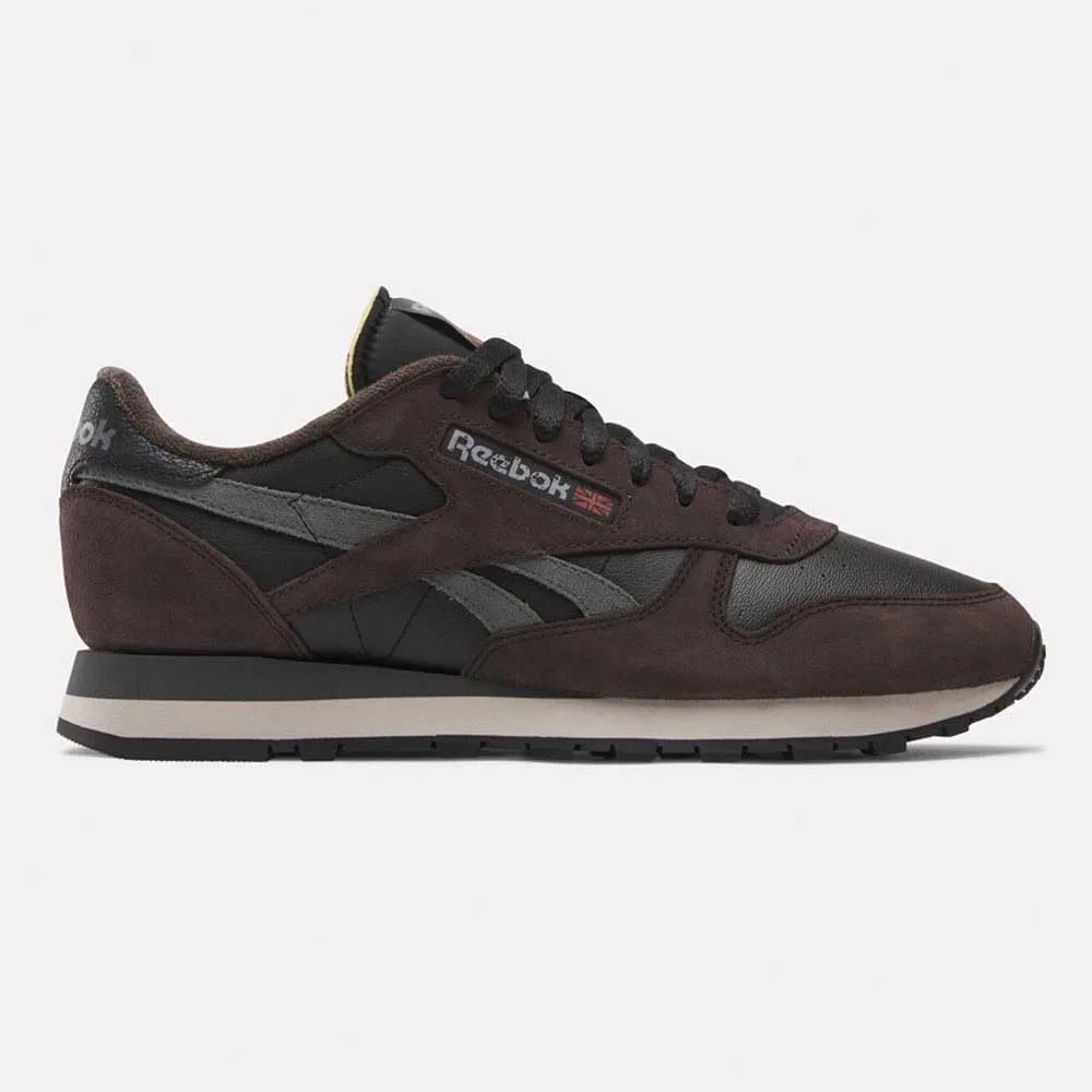 Кроссовки Reebok Unisex Kinder Classic из натуральной кожи, Black Dark Matter Grey 5 — фото 3