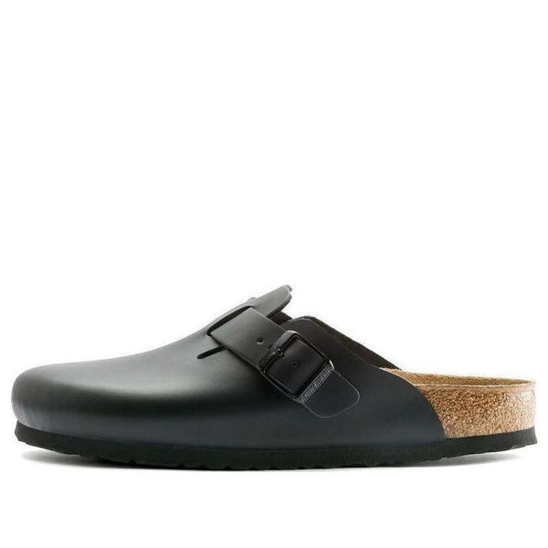 

Тапочки boston natural leather narrow fit 'black' Birkenstock, черный