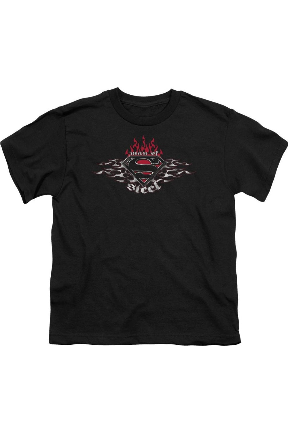 

Футболка с коротким рукавом для мальчиков "Superman Steel Flames Shield" Gildan, черный