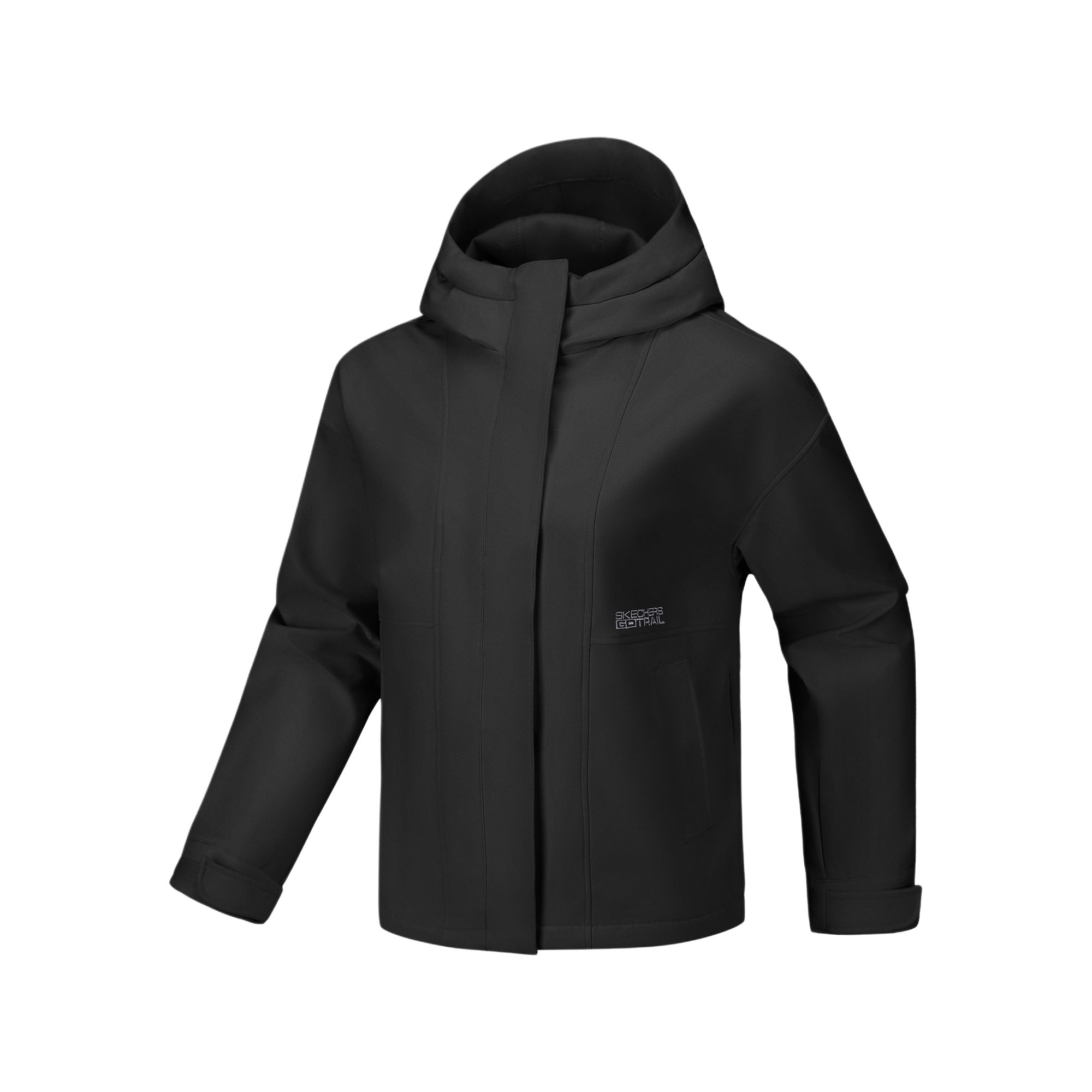 

Skechers Куртки женские, угольно-черные/0018, с капюшоном, средней толщины, другие