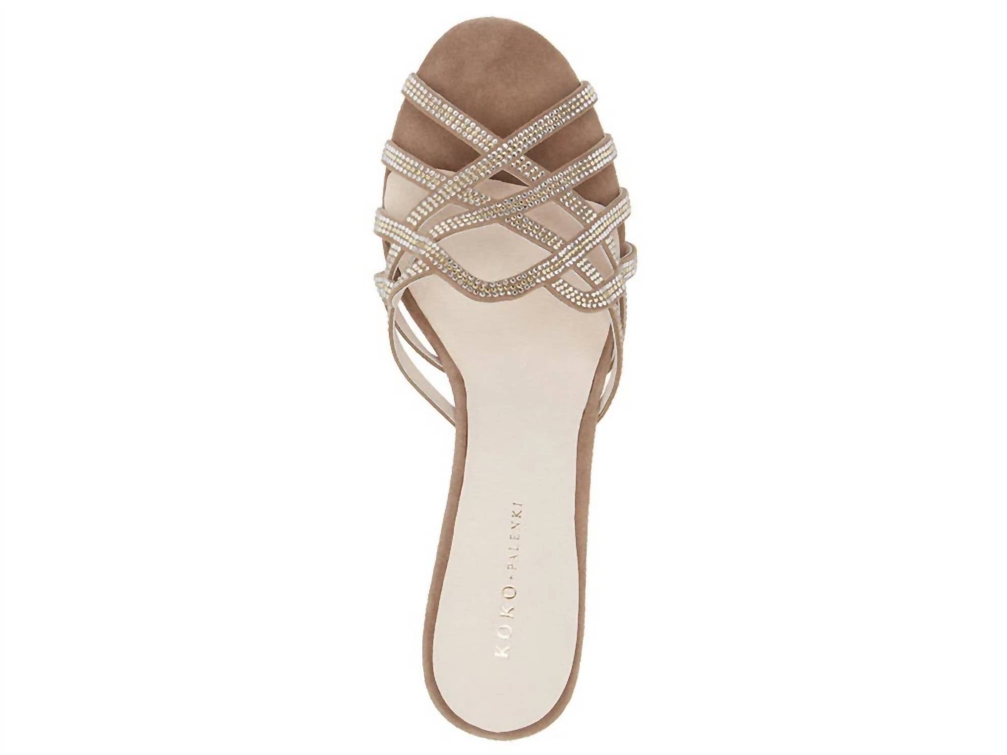 Женские сандалии Savvy из замши цвета миндаля Koko + Palenki, цвет almond suede — фото 3