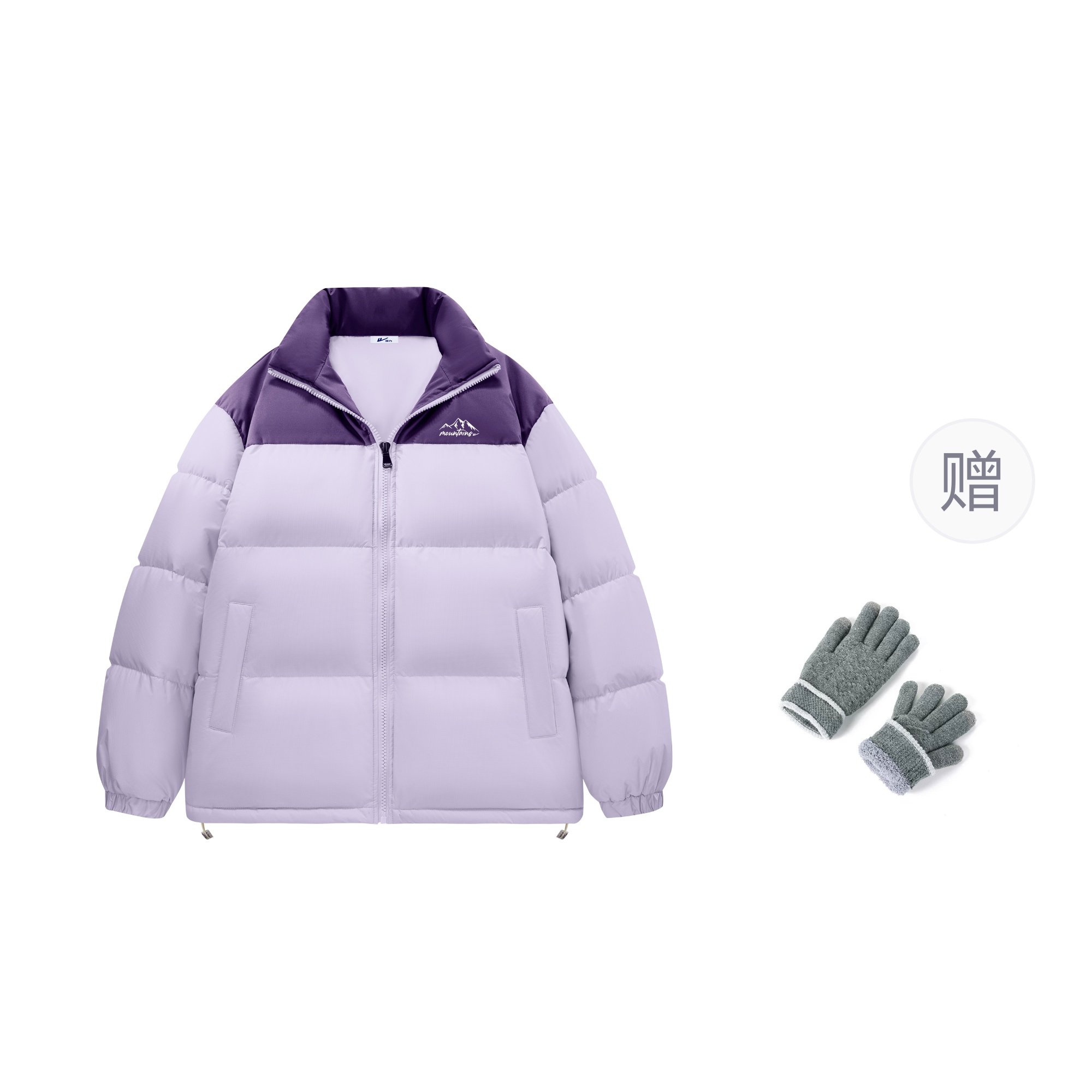 

WARRIOR Пуховик Unisex из коллекции Huichao Riding The Wind, Light Purple