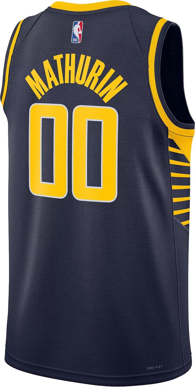 Мужская майка Nike Indiana Pacers Bennedict Mathurin #0 Dri-FIT Swingman — фото 3