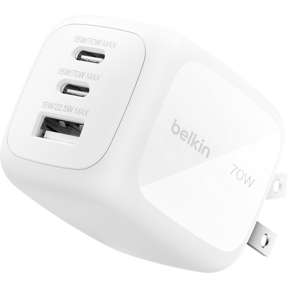 

Зарядное устройство Belkin BoostCharge Pro 70W 3-Port USB GaN Wall Charger