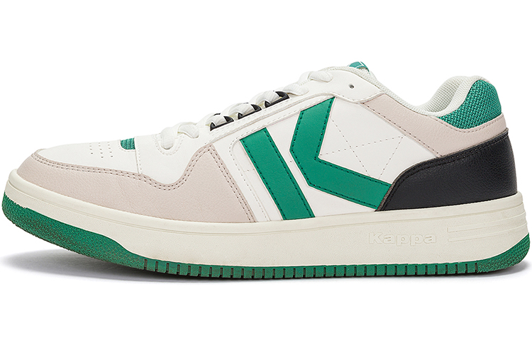 

Kappa Низкие скейтерские кроссовки унисекс бело-зелено-серые Korean White/Bottle Green/Silverware Gray-012, цвет Korean White/Bottle Green/Silverware Gray-012