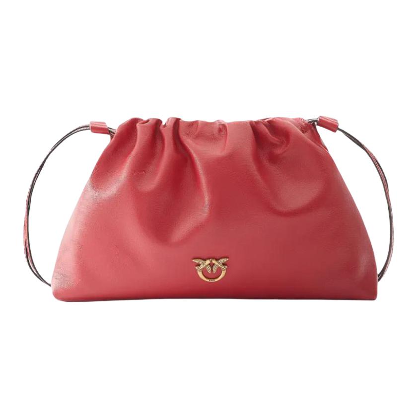 

PINKO Кожаная сумка через плечо женская red