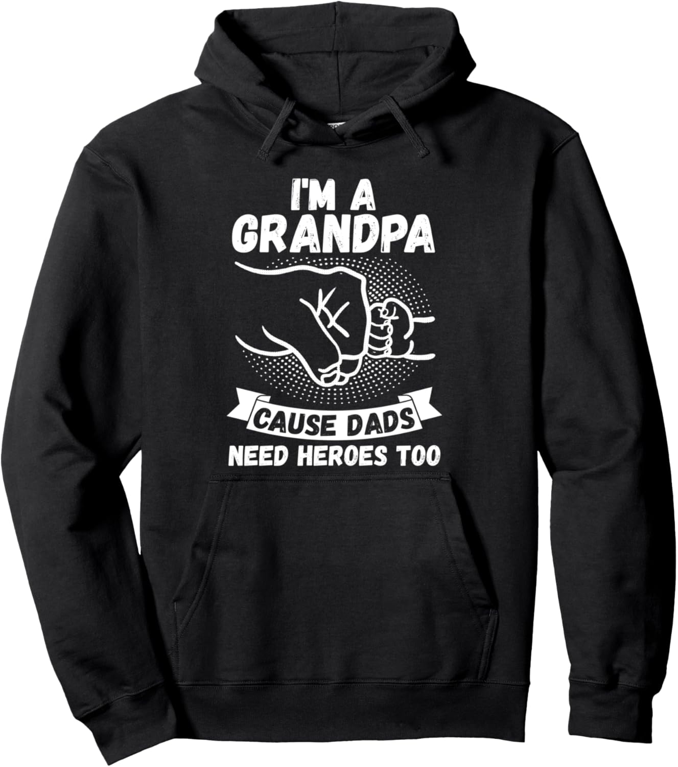 

Я дедушка. Папам тоже нужны герои, Худи Father Grandfather Gift Idea, черный