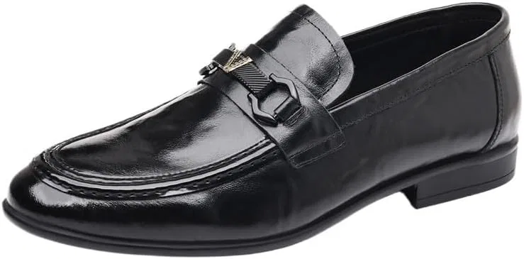 Мужские лоферы, кожаные, для вождения и прогулок, Black DHFIRUFSHLO