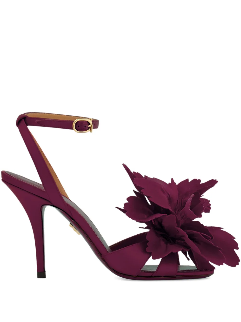 Босоножки с цветочным декором Ferragamo, фиолетовый