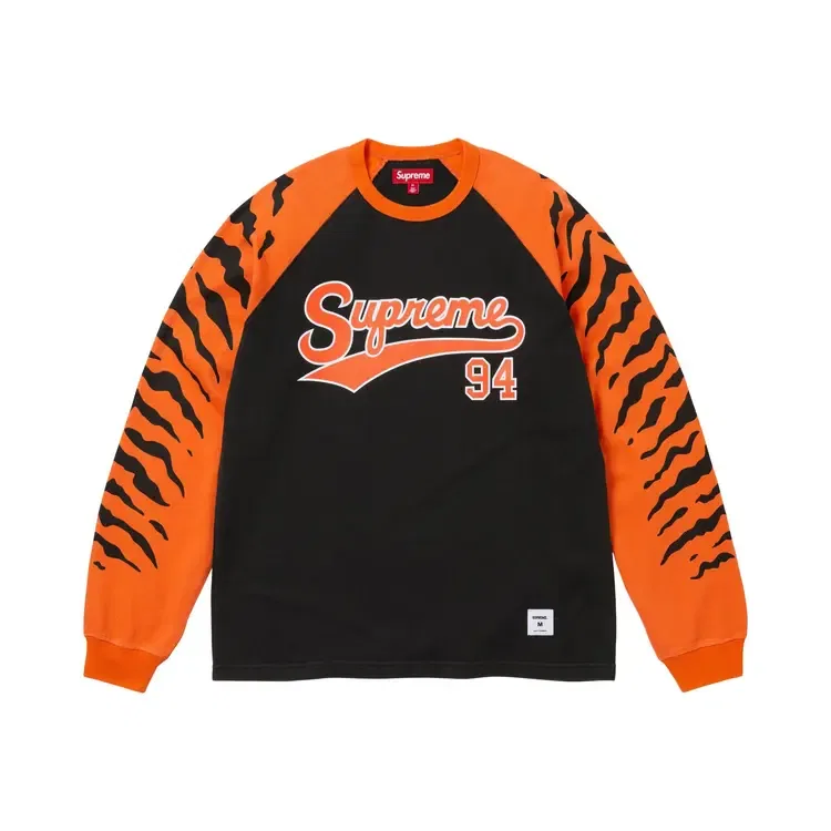 Футболка с длинными рукавами Supreme Tiger Raglan, черный