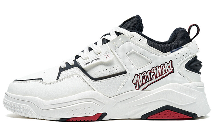 

Кроссовки XTEP Skateboard Shoes Men Low-Top White Black, Черный, Кроссовки XTEP Skateboard Shoes Men Low-Top White Black