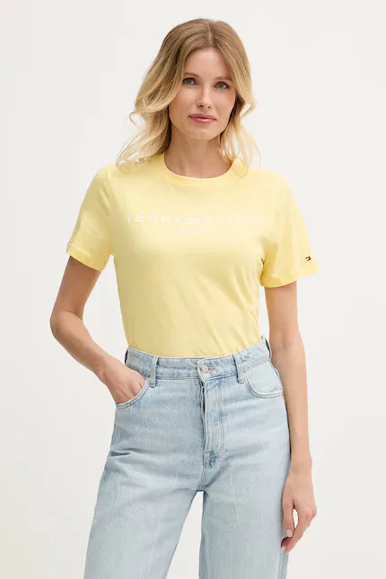 Футболка с коротким рукавом с принтом Tommy Hilfiger, желтый