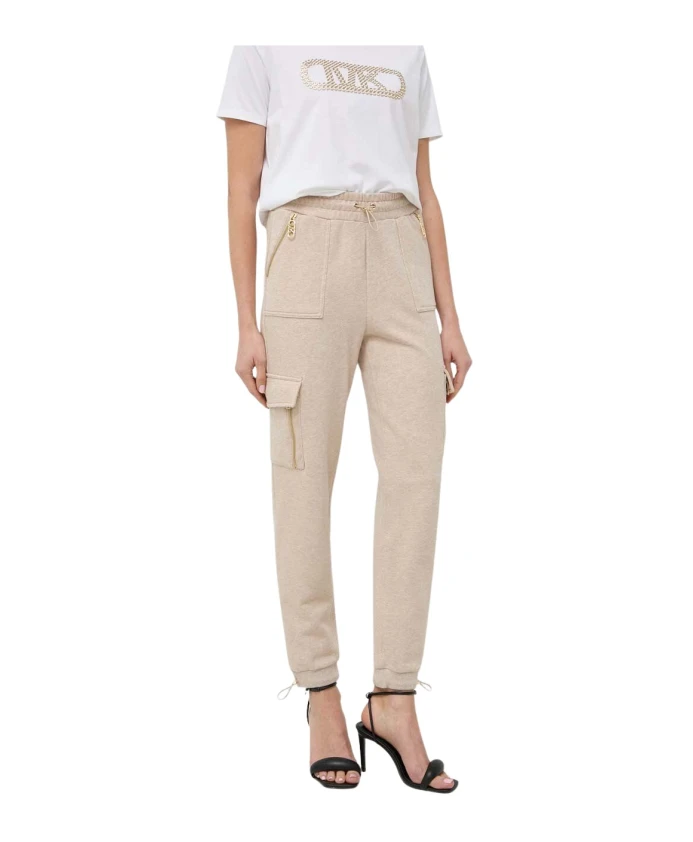 

Бежевые спортивные штаны из фетра Michael Kors, бежевый