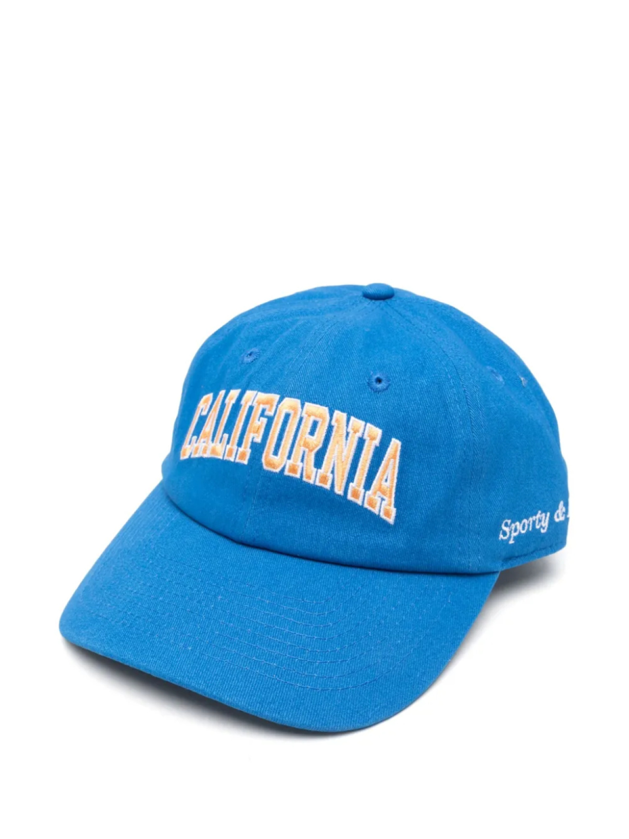 

Бейсболка из хлопка с вышитым логотипом Sporty & Rich, синий
