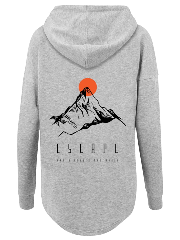 

Толстовка Oversize Escape Discover the World Mountain серого цвета F4NT4STIC
