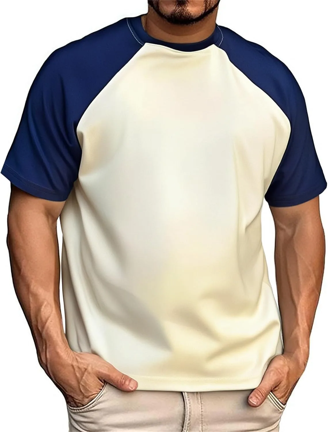 

Мужская футболка Raglan с коротким рукавом для спорта и фитнеса