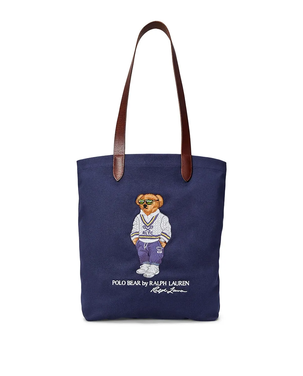

Мужская холщовая сумка с изображением медведя Polo Polo Ralph Lauren, цвет Azul Melange
