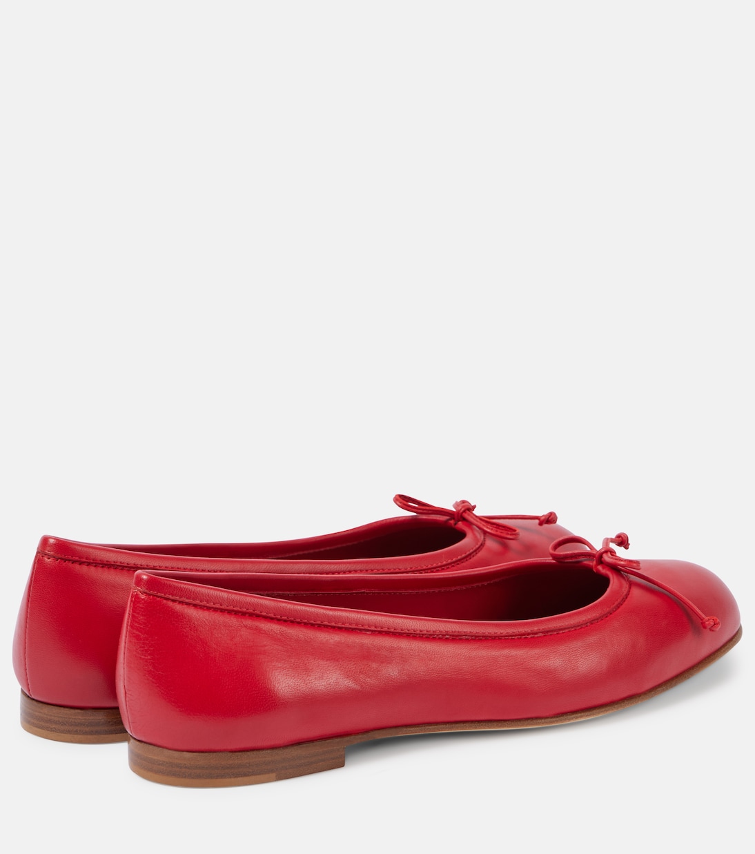 Балетки Veralli Verona из кожи Manolo Blahnik, красный — фото 3