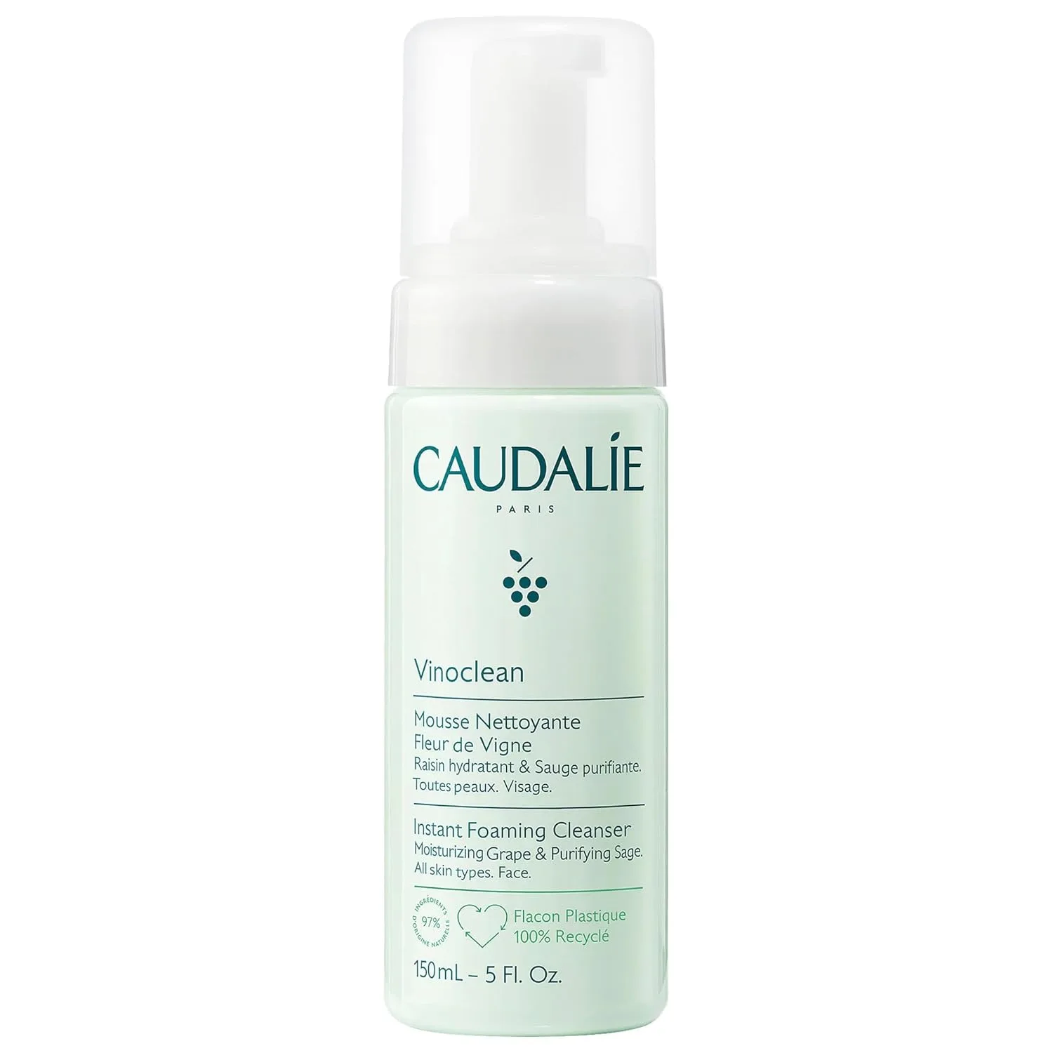 Пилинг Caudalie — Мягкое пенящееся очищающее средство для лица Vinoclean для всех типов кожи ( .), 169 мл
