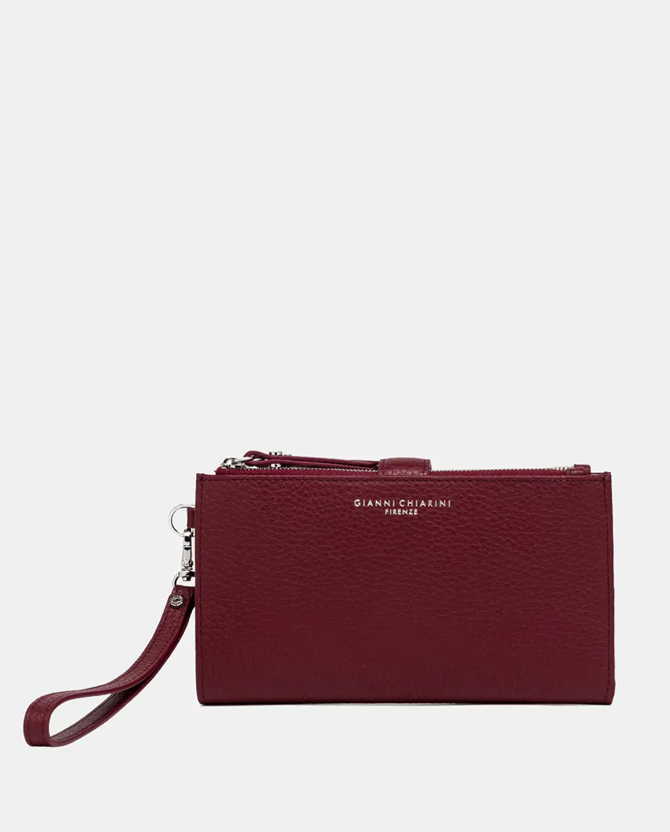 

Кошелек из зерненой кожи Gianni Chiarini, бордовый