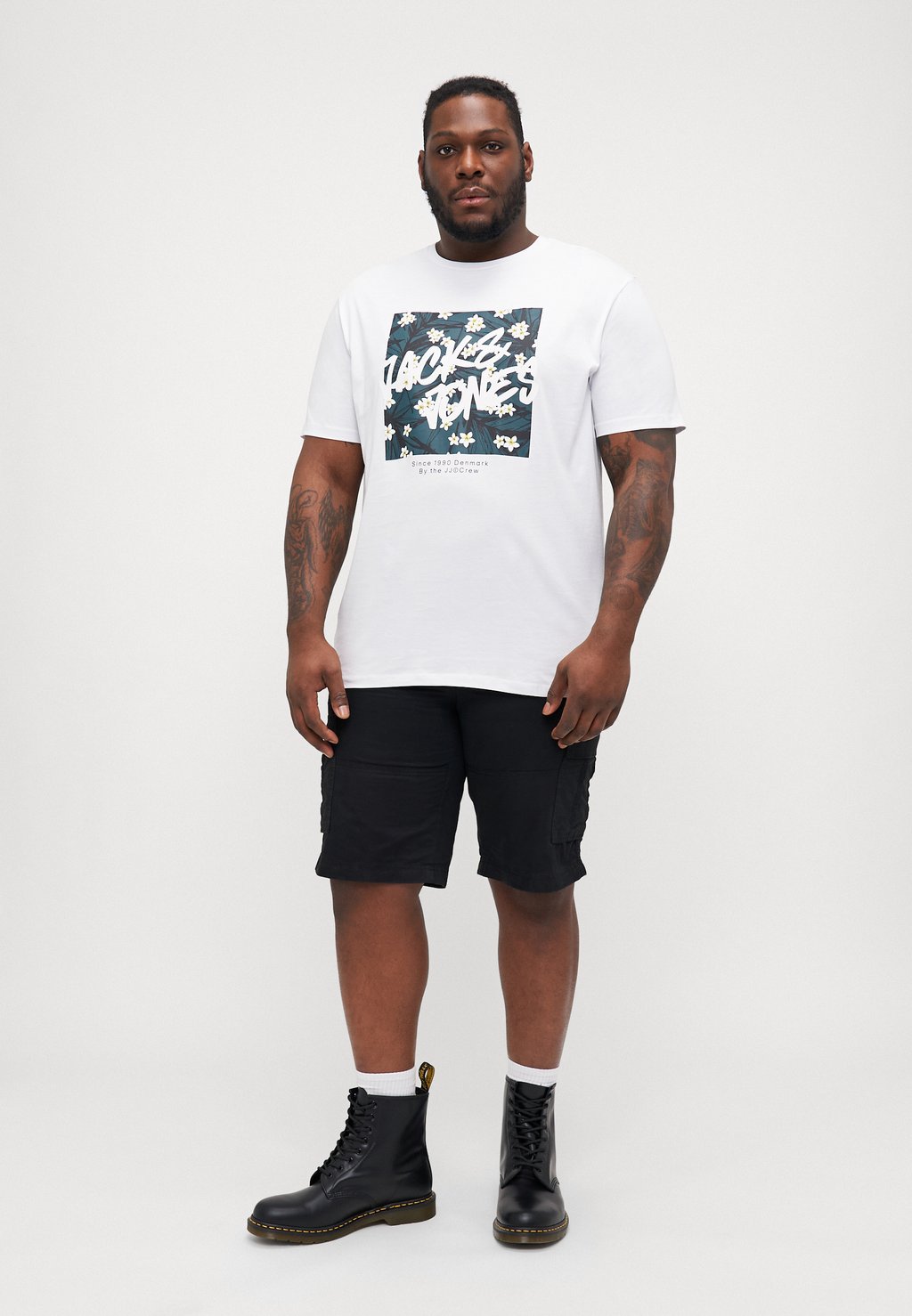 

Футболка с принтом JJHAWAII SHAPE TEE CREW NECK 5 PACK Jack & Jones, черный