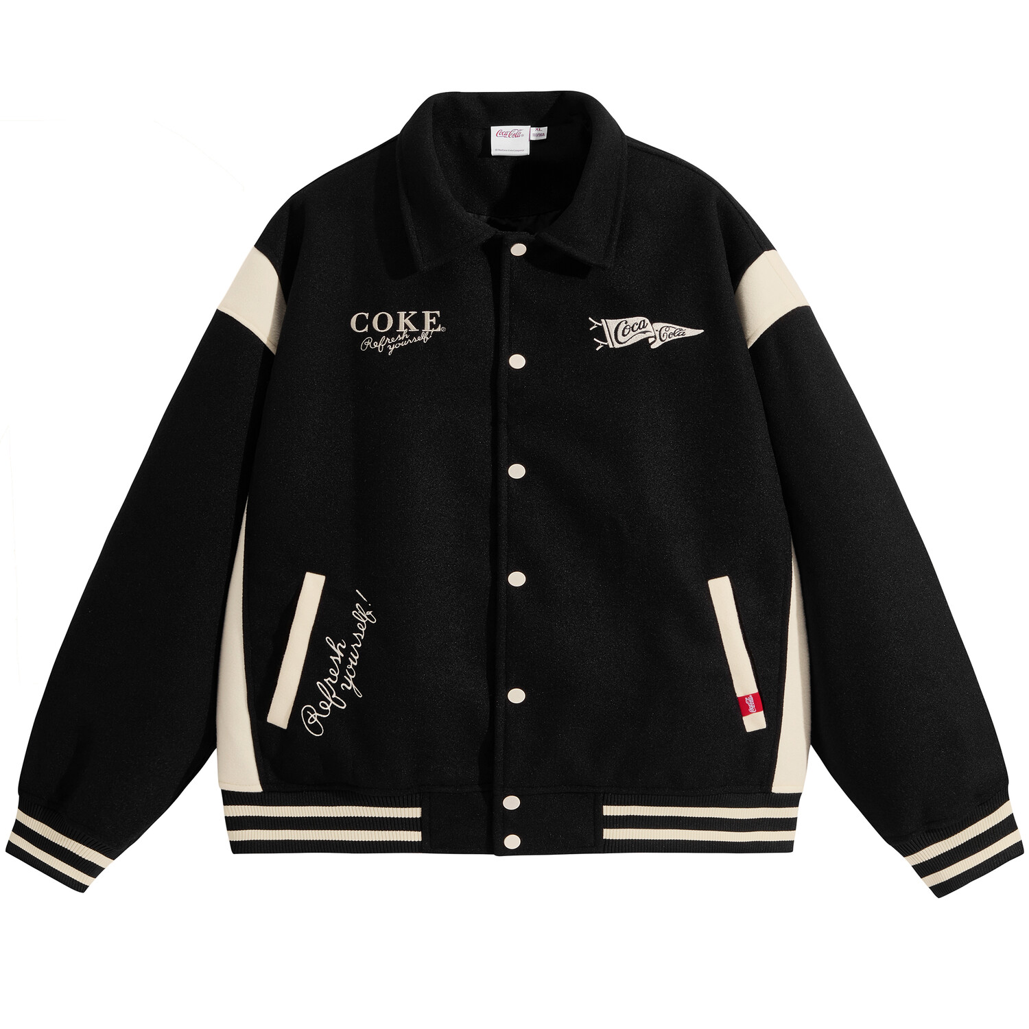 

Бейсбольная куртка унисекс Coca-Cola, Черный