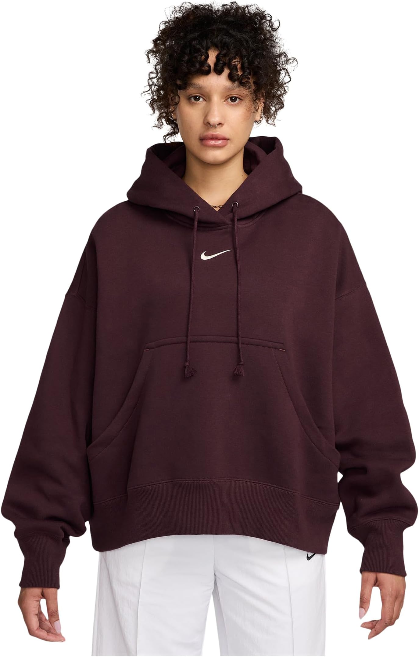 

Худи Nike Sportswear Phoenix Fleece Over-oversized Pullover Hoodie, цвет Burgundy Crush/Sail