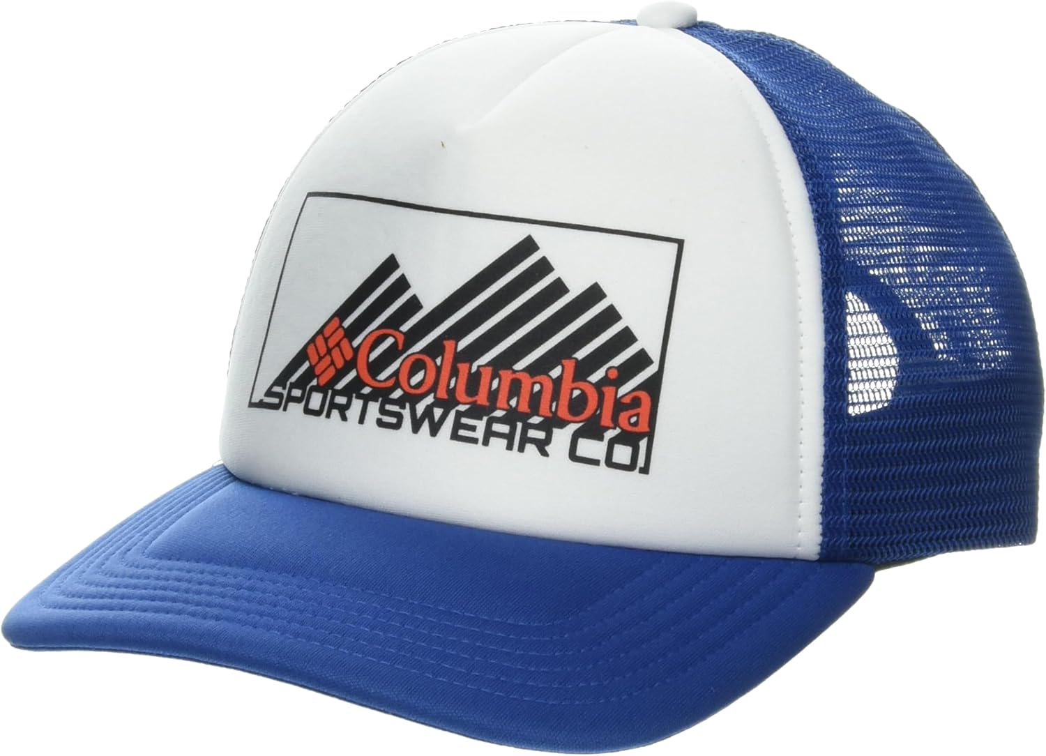 

Columbia Unisex-Adult Camp Break Foam Trucker, White/Mountain Blue/Retro Mountain