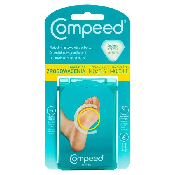 

Пластыри для средних мозолей, 6 шт./1 уп. Compeed