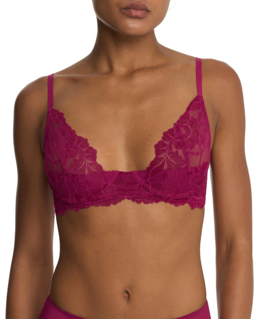 

Бюстгальтер Peony Lace Demi без подкладки на косточках Natori, Dk raspberry