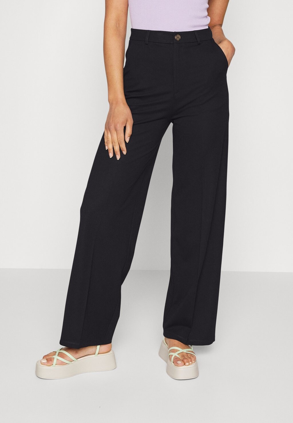 

Брюки Even&Odd, черный Wide Leg Trousers, черный