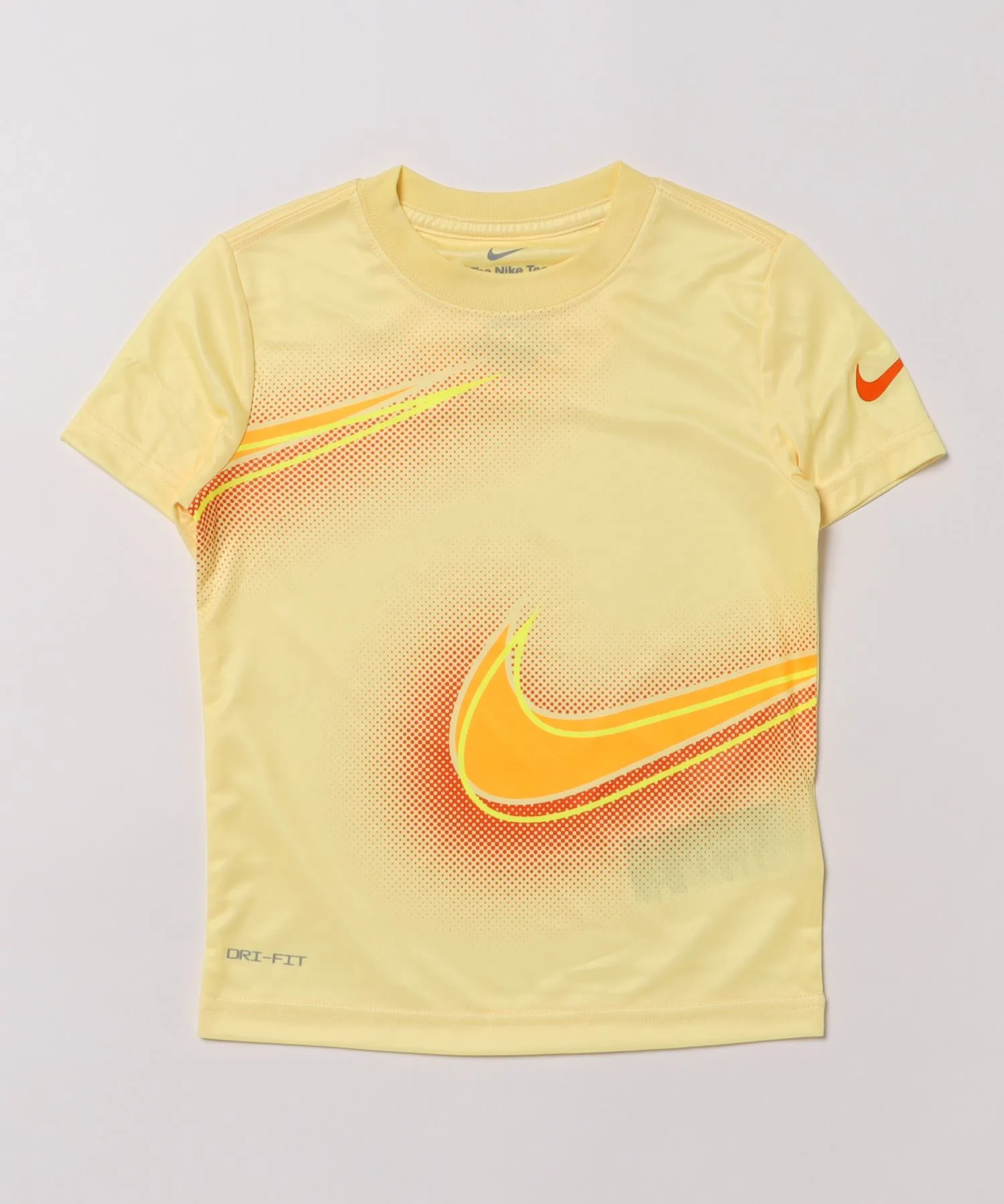 Детская футболка с логотипом NIKE STACKED UP SWOOSH жёлтая