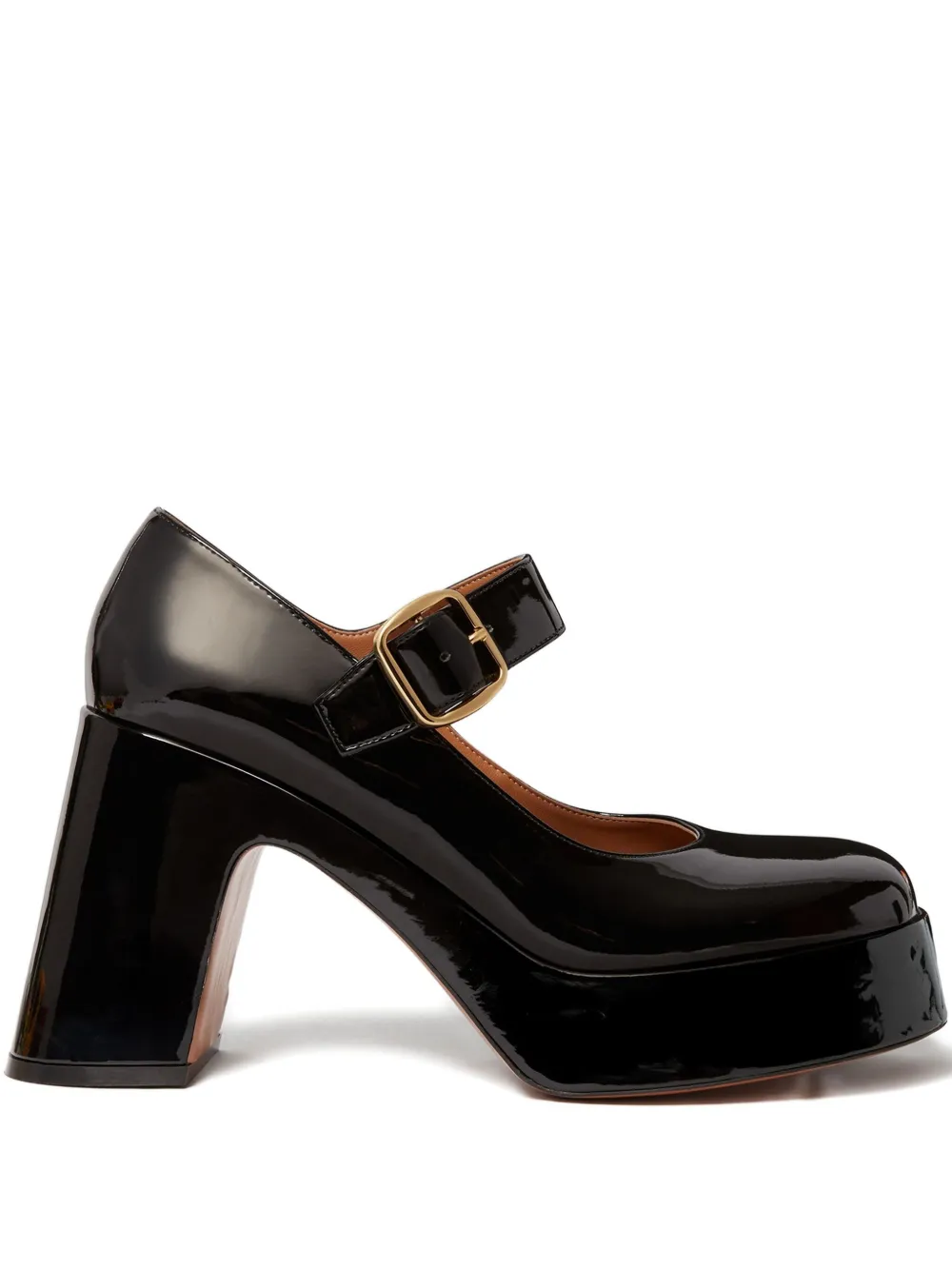 Туфли-лодочки на платформе с застежкой-пряжкой STELLA MCCARTNEY, черный