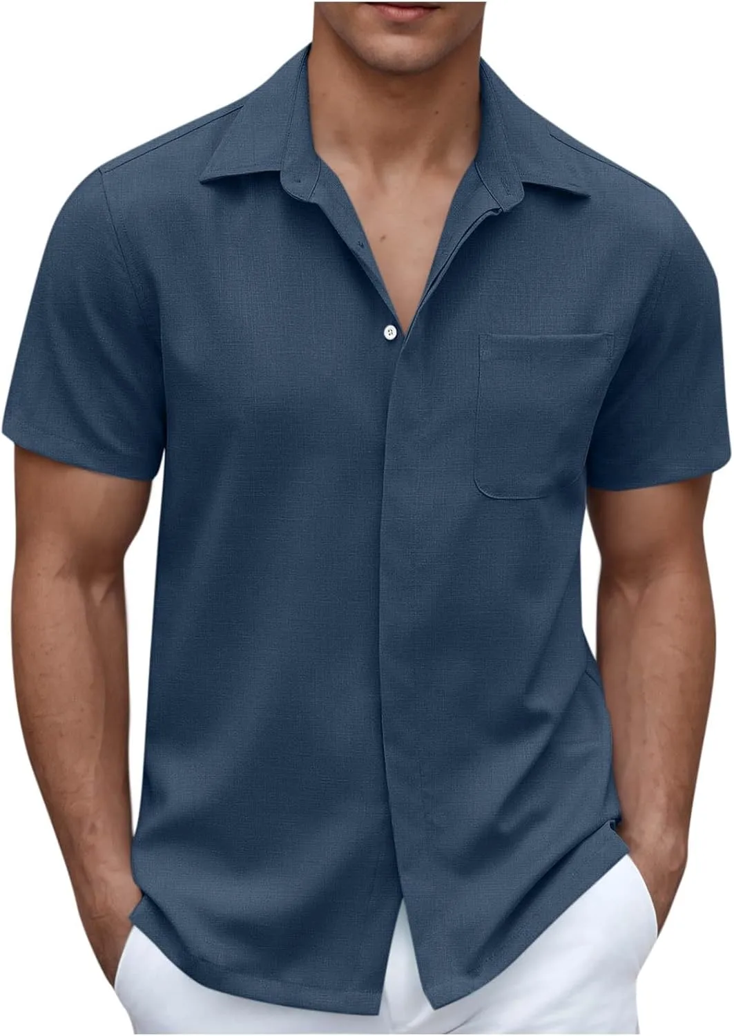 Мужская рубашка с коротким рукавом Button Down Wrinkle Free Casual