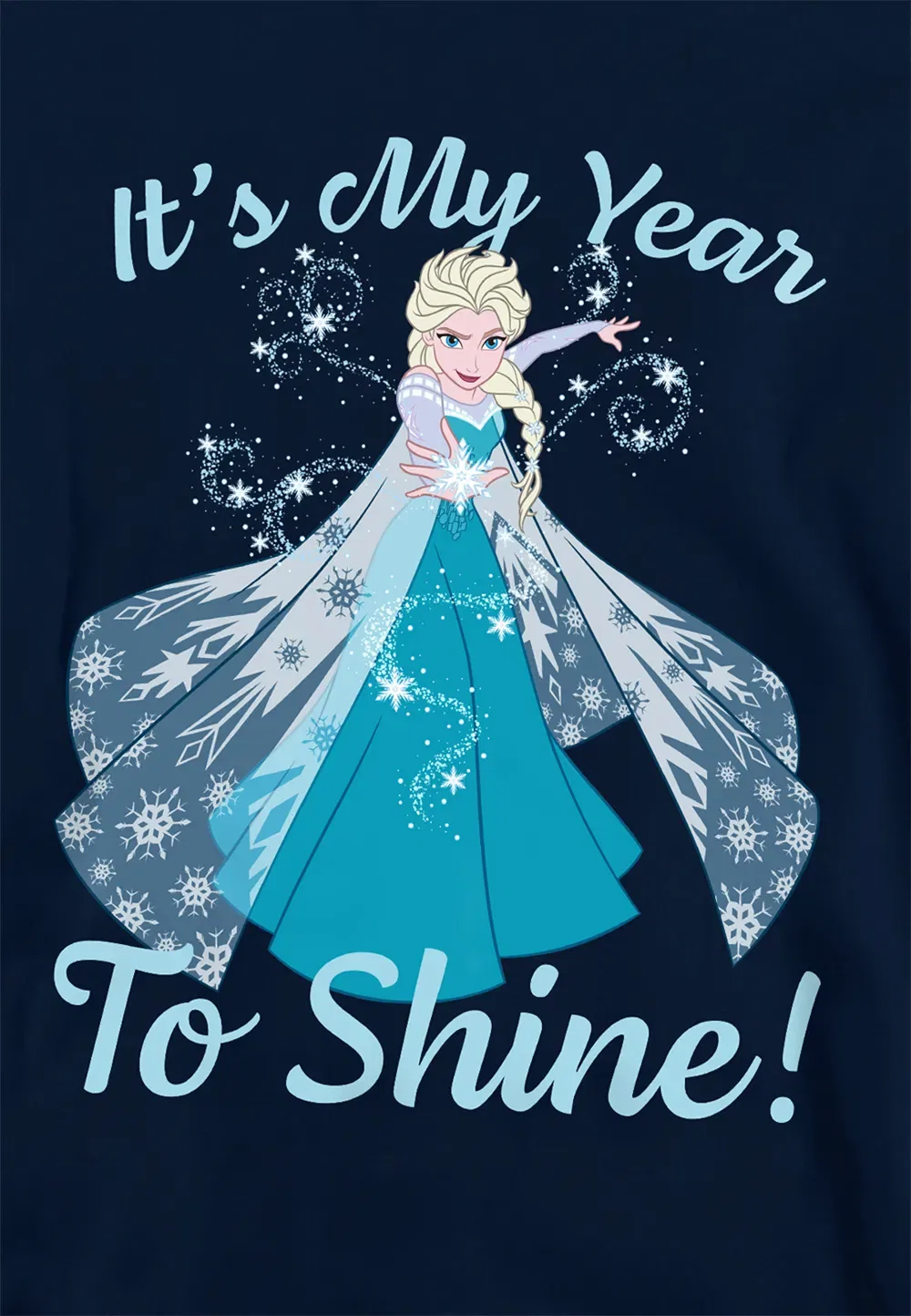 Детский худи Disney Frozen New Year, темно-синий, темно-синий — фото 2