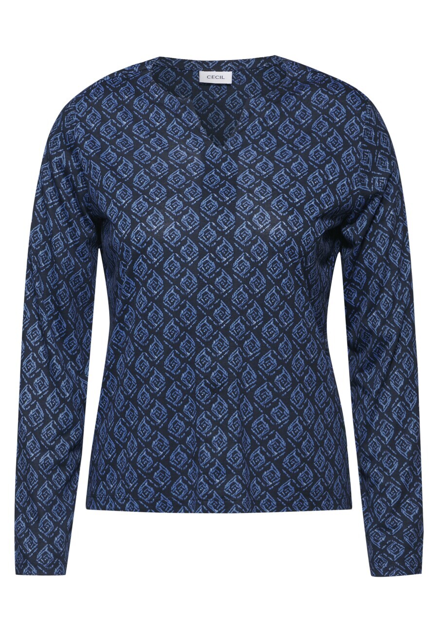 

Лонгслив CECIL Shirt, цвет blue/night blue