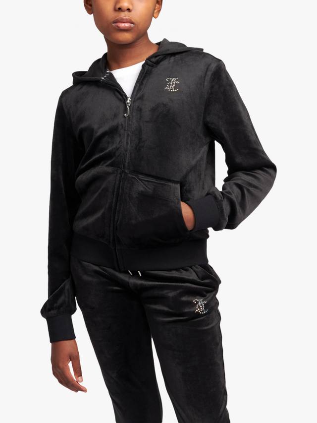 

Детская худи с молнией и стразами Juicy Couture, Jet Black