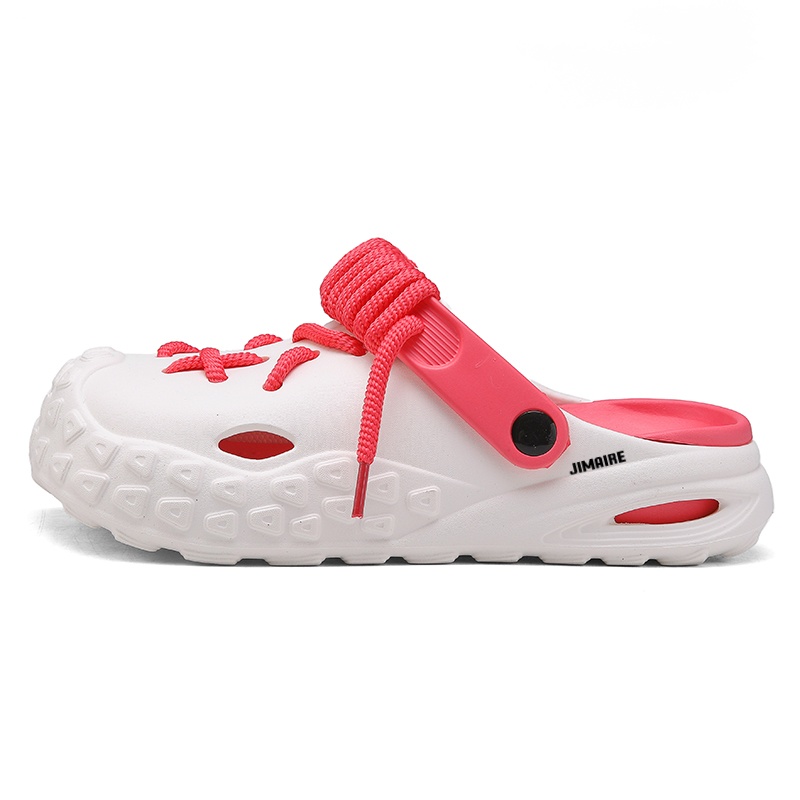 

King Jinmai Клоги унисекс белые арбузно-красные 36-41, цвет White Watermelon Red 36-41