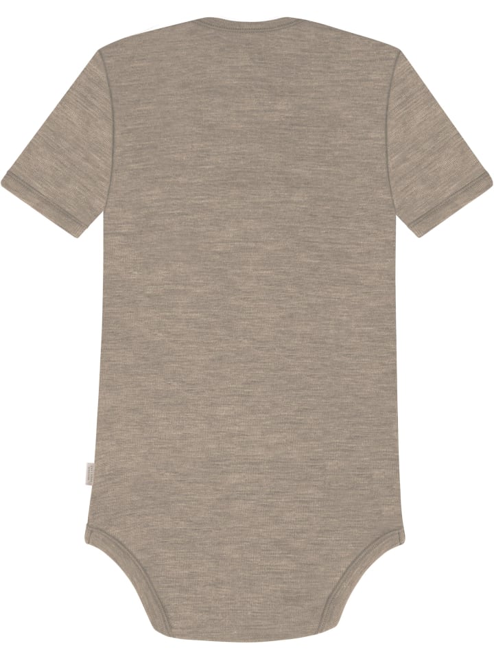 Normani Outdoor Sports Детский боди с короткими рукавами из мериносовой шерсти, цвет Тауранга, бежевый — фото 2