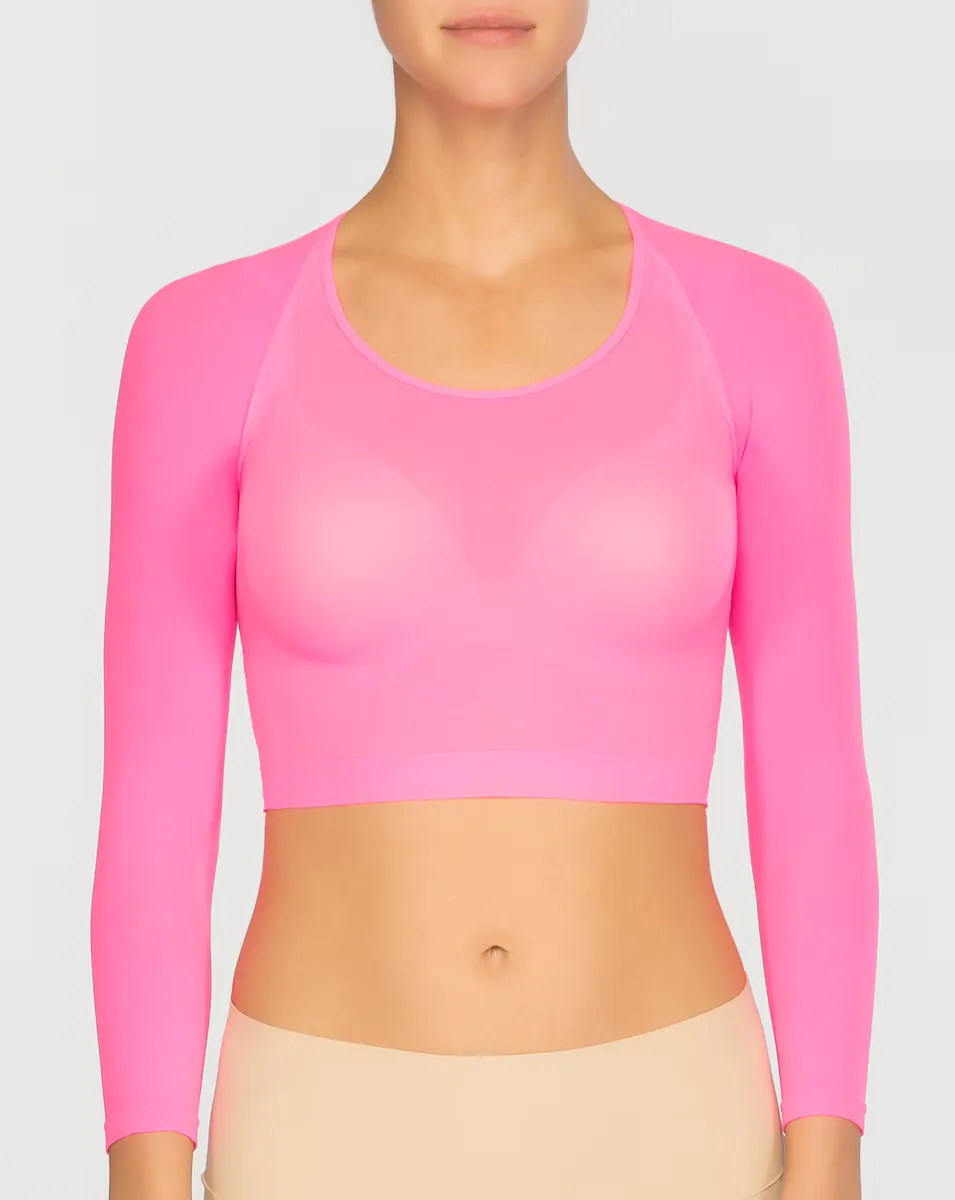 

Женская короткая базовая майка полупрозрачного трикотажа Spanx, розовый