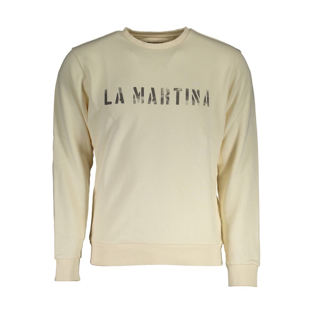 

Белый хлопковый мужской свитер La Martina