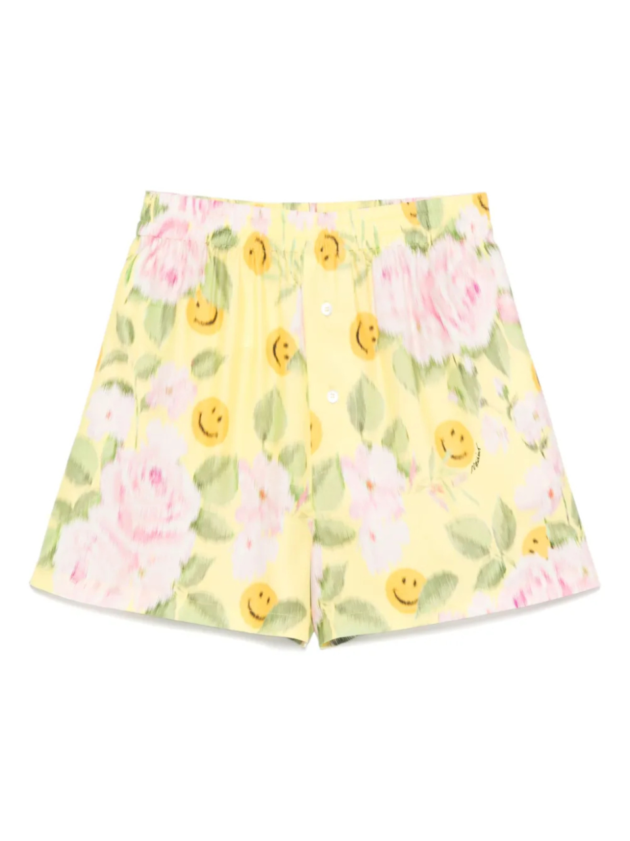 

Шорты с цветочным принтом X Smiley Moschino, желтый