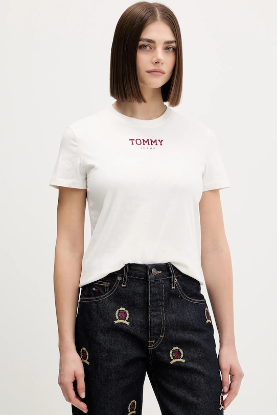 

Хлопковая футболка Tommy Jeans, белый