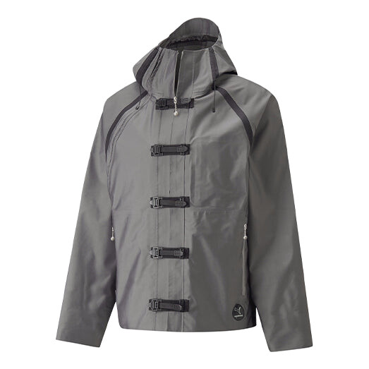 

Куртка x pronounce crossover casual solid color hooded long sleeves jacket silver Puma, серебряный